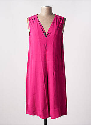 Robe mi-longue sans manche sans manche rose LAUREN VIDAL femme