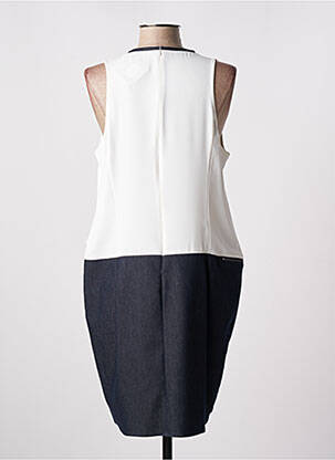 Robe mi-longue sans manche sans manche blanc LAUREN VIDAL femme