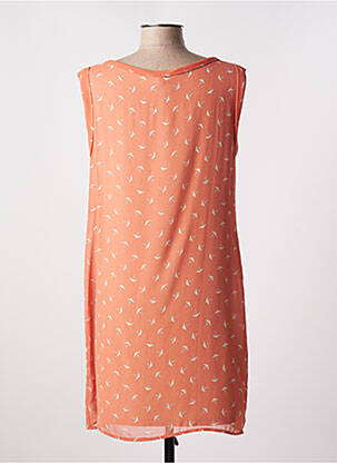Robe mi-longue coupe fluide sans manche orange LA FEE MARABOUTEE femme