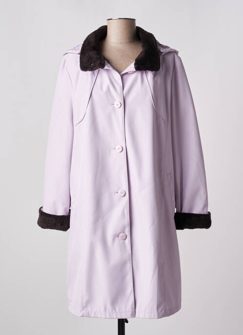 Manteau long violet ARIELLE pour femme