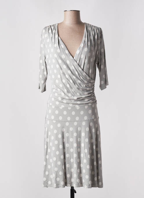 Robe mi-longue gris LA FEE MARABOUTEE pour femme