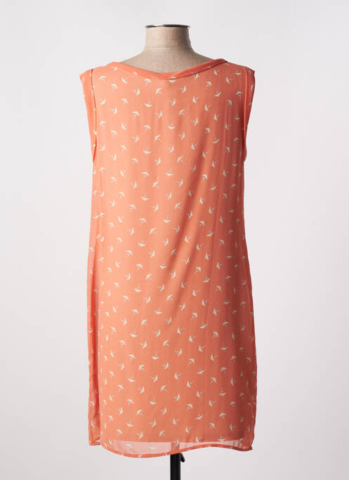 Robe mi-longue orange LA FEE MARABOUTEE pour femme