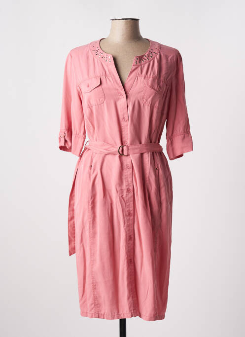 Robe mi-longue rose GELCO pour femme