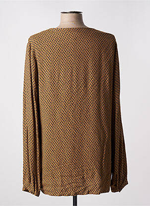 Blouse poignets boutonnés avec fente manches longues marron TBS femme