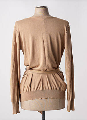 Gilet manches longues stretch beige I.CODE (By IKKS) femme