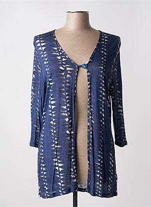 Gilet manches longues manches 3/4 bleu CHRISTIAN MARRY femme