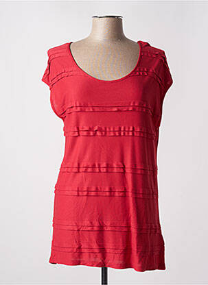 T-shirt stretch manches courtes rouge TBS femme