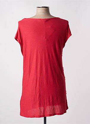 T-shirt stretch manches courtes rouge TBS femme