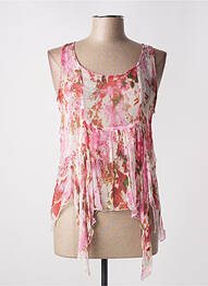Top coupe fluide sans manche rose CRISTINA GAVIOLI femme