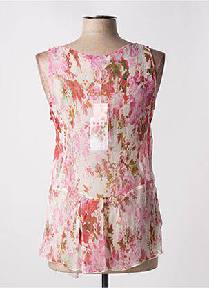 Top tissage crêpe sans manche rose CRISTINA GAVIOLI femme
