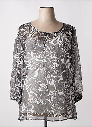 Tunique manches longues imprimé fantaisie noir DIAMBRE femme