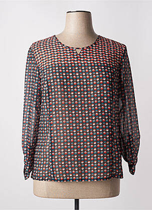 Blouse légère et transparente manches 3/4 orange GEVANA femme