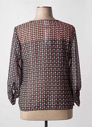 Blouse légère et transparente manches 3/4 orange GEVANA femme