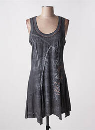 Robe courte sans manche sans manche gris FRONT DE MER femme