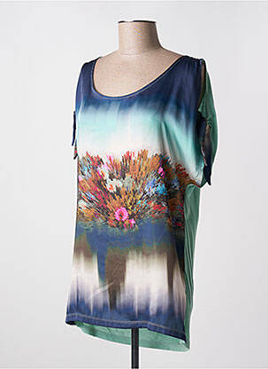 T-shirt coupe cintrée manches courtes bleu LE PETIT BAIGNEUR femme