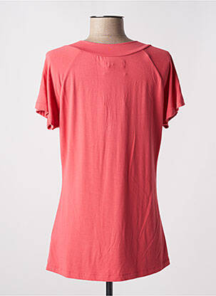 T-shirt col v manches courtes rouge TEMPO REALE femme