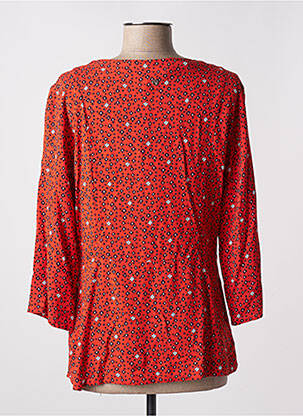 Blouse tissage popeline manches 3/4 orange VOODOO femme