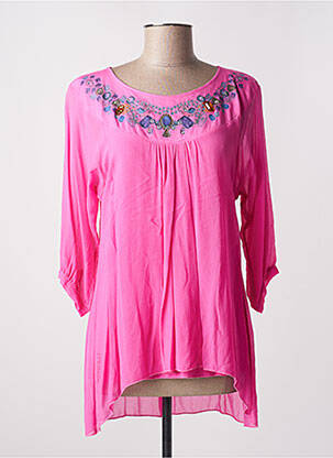Tunique manches longues légère et transparente rose LOLITAS & LOLOS femme