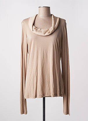 Pull coupe cintrée manches longues beige DEHA femme