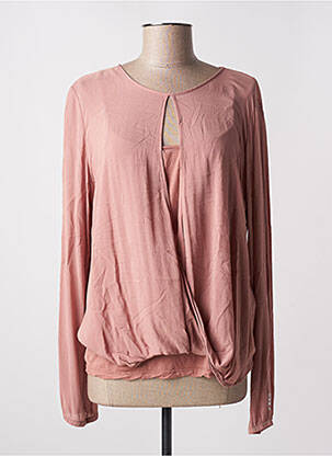 Blouse col rond manches longues rose DEHA femme