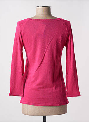 Pull coupe cintrée manches 3/4 rose C'EST BEAU LA VIE femme