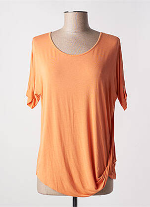 Tunique manches courtes tissage jersey orange DEHA femme