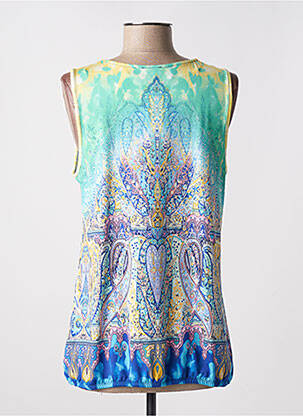 Top tissage jersey sans manche bleu K-DESIGN femme