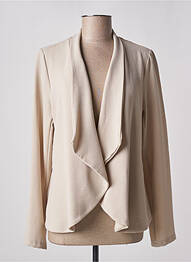 Veste casual coupe cintrée beige LA FEE MARABOUTEE femme