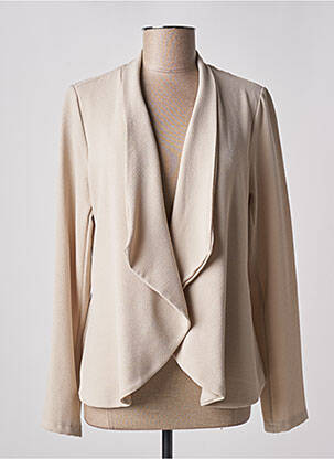 Veste casual coupe cintrée beige LA FEE MARABOUTEE femme