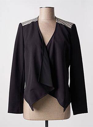 Veste chic col v noir PURPLE JAM femme