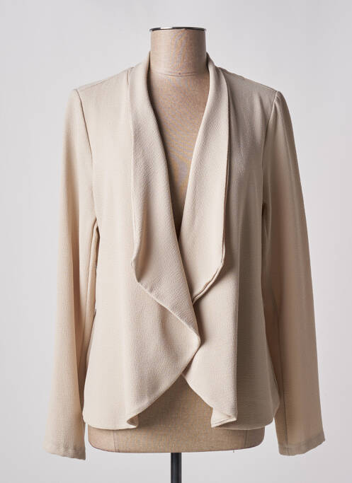 Veste casual coupe cintrée beige LA FEE MARABOUTEE femme