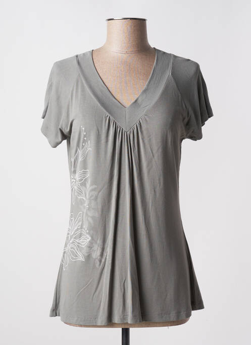 T-shirt gris TEMPO REALE pour femme