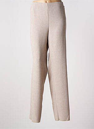 Pantalon droit taille élastique taille normale beige CHRISTIAN MARRY femme