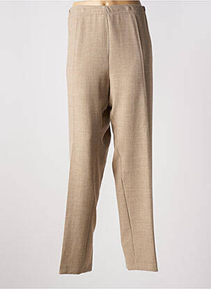 Pantalon droit stretch taille normale beige ANNE KELLY femme