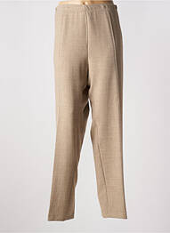 Pantalon droit stretch taille normale beige ANNE KELLY femme