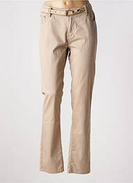 Pantalon slim stretch taille normale beige ONADO femme
