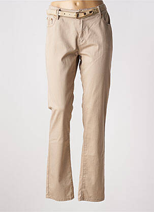 Pantalon slim stretch taille normale beige ONADO femme