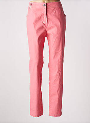 Pantalon droit stretch taille normale rose ANNE KELLY femme