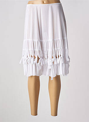 Jupe mi-longue stretch blanc DECA femme