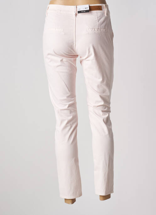 Pantalon slim stretch taille normale rose F.A.M. femme
