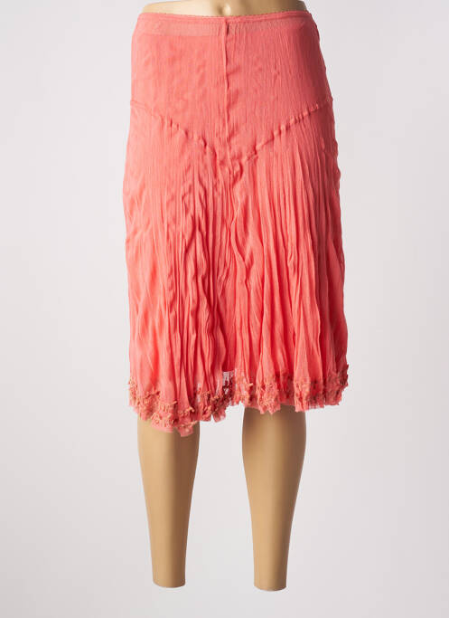 Jupe mi-longue doublure textile rose DECA femme