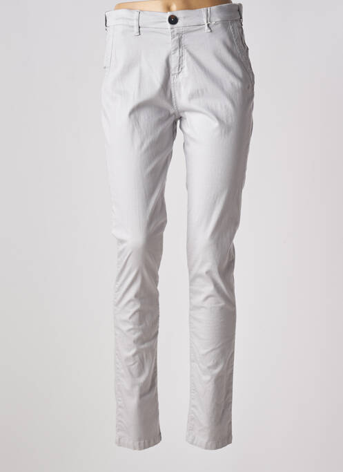 Pantalon chino gris TBS pour femme