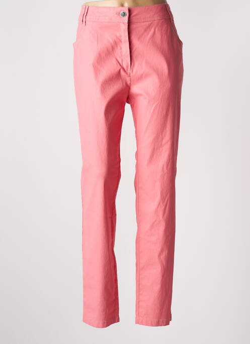 Pantalon droit rose ANNE KELLY pour femme