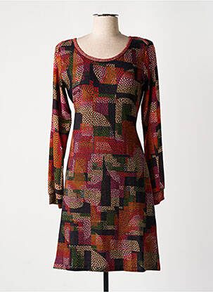 Robe pull stretch manches longues orange LO! LES FILLES femme