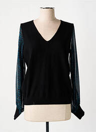Pull col v manches courtes noir FREEMAN T.PORTER femme