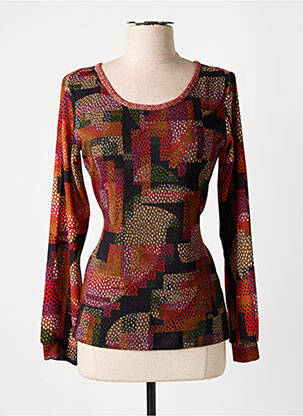 Pull coupe cintrée manches longues orange LO! LES FILLES femme