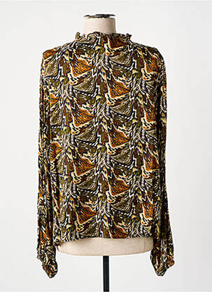 Blouse imprimé fantaisie manches longues vert FREEMAN T.PORTER femme