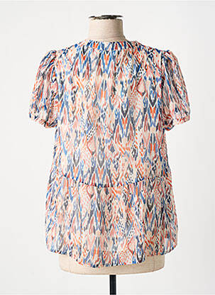 Blouse légère et transparente manches courtes beige LA FEE MARABOUTEE femme