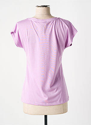 T-shirt coupe droite manches courtes violet KAFFE femme
