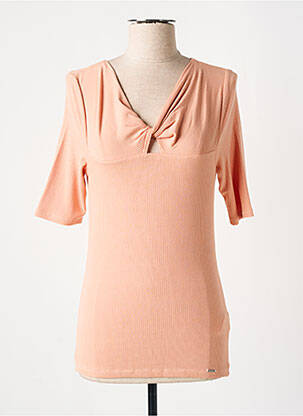 Top stretch manches courtes orange SALSA femme